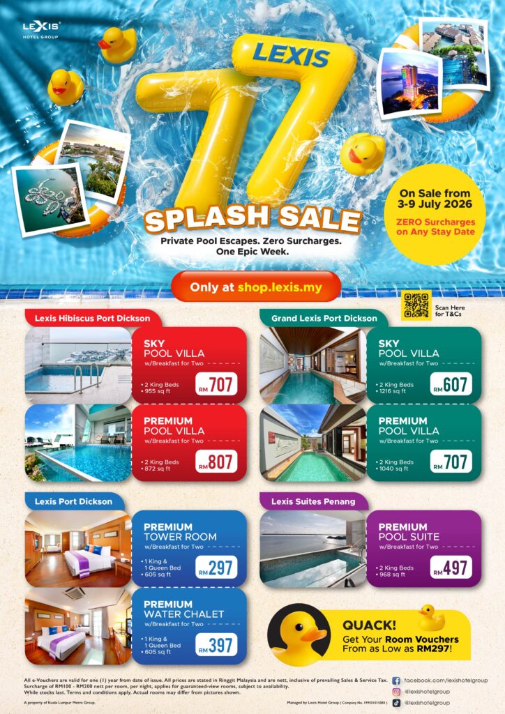 Lexis Hotel Group’s 7.7 Splash Sale Offers Private Pool Escapes with Zero Surcharges