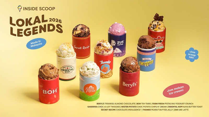 INSIDE SCOOP BRINGS TOGETHER NINE BELOVED MALAYSIAN BRANDS FOR THE BIGGEST LOKAL LEGENDS CAMPAIGN YET